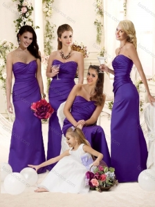 2016 Fashionable Mermaid Floor-length Bridesmaid Dress in Purple