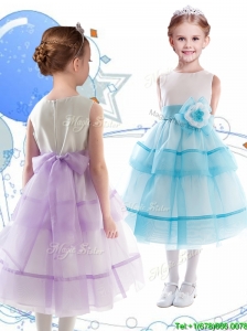 Discount Scoop Organza Flower Girl Dress with Little Girl Pageant Dress and Ruffled Layers