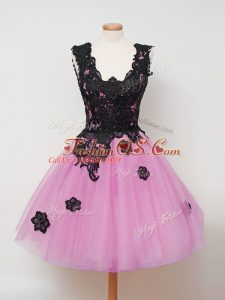 Lilac Bridesmaid Dress Prom and Party and Wedding Party with Lace Straps Sleeveless Zipper