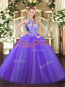 Popular Sleeveless Lace Up Floor Length Sequins Vestidos de Quinceanera