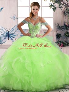 Floor Length Quinceanera Gowns Off The Shoulder Sleeveless Lace Up
