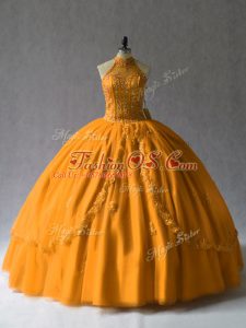 Orange Beading 15th Birthday Dress