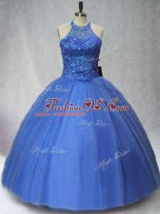 Tulle Sleeveless Floor Length Ball Gown Prom Dress and Beading