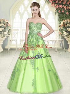 Adorable Floor Length Prom Party Dress Sweetheart Sleeveless Lace Up