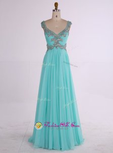 Scoop Lace Sleeveless Ankle Length Dress for Prom and Lace