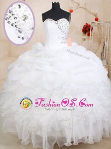 Clearance Floor Length Multi-color Quinceanera Gowns Organza Sleeveless Beading and Ruffles