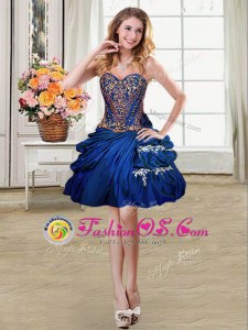 Sleeveless Beading and Appliques and Pick Ups Lace Up Prom Dresses