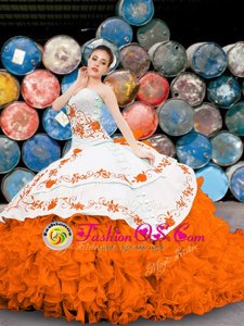Ideal Sweetheart Sleeveless Lace Up Quinceanera Gown Multi-color Organza