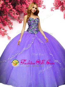 Elegant Tulle Sleeveless Floor Length Sweet 16 Dresses and Beading