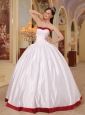 Beautiful White Quinceanera Dress Sweetheart Satin Ball Gown