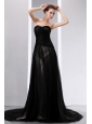Sexy Black Empire Sweetheart Mother Of The Bride Dress Court Train Tulle