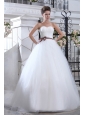 Lovely Ball Gown Sweetheart Sash Wedding Dress Court Train Tulle