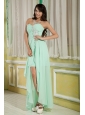 Beautiful Apple Green Empire Sweetheart Prom / Homecoming Dress High-low Chiffon Beading