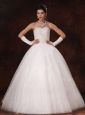 Ball Gown Sweetheart Beaded Organza Custom Made Floor-length Wedding Dress For 2013