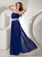 Appliques Decprate Waist Royal Blue For Prom Dress