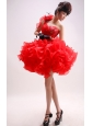 One Shoudler Ball Gown Prom Dress With Ruffled Layers