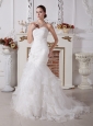 Custom Made Elegant Mermaid Wedding Dress With Sweetheart Neckline Organza