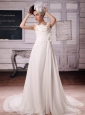 2013 Custom Made Straps Wedding Dress With Ruch and Appliques In Wedding Party
