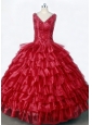 Luxurious Little Girl Pageant Dresses With Ruffled Layers and Beading