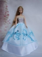 Pretty Ball Gown Taffeta And Organza Quinceanera Doll Dress