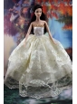 Lace Over Skirt And Ball Gown Made To Fit The Quinceanera Doll