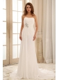 2013 Simple Empire Princess Wedding Dress With Beading and Ruch In Outdoor