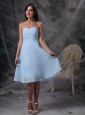 2013 Cheap Baby blue Chiffon Sweetheart Dama Dress On Sale