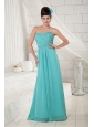 Turquoise Empire Sweetheart Chiffon Ruch 2013 Dama Dresses
