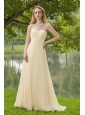 Sweetheart Brush Train Champagne Dama Dress 2013