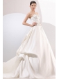 A-Line Sweetheart Taffeta Embroidery and Beading Wedding Dress