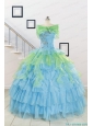 Wonderful Multi-color Strapless Beading Quinceanera Dress for 2015