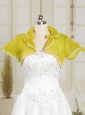 Yellow Cheap Wedding Party Shawls with Beading