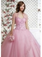 Beautiful Appliques and Beading Light Pink Special Occasion Quinceanera Jacket