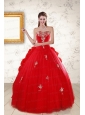 2015 Unique Sweetheart Quinceanera Dresses with Appliques