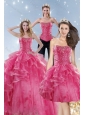 Wonderful Pink Quinceanera Dresses with Beading and Ruffles for 2015