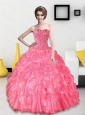 Perfect 2015 Beading and Ruffles Sweetheart Quinceanera Dresses