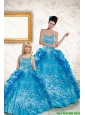 Elegant Sweetheart Embroidery Princesita Dress in Blue