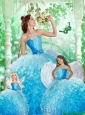 2015 Featured Beading and Ruffles Princesita Dress in Baby Blue