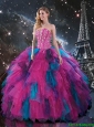 2016 Fall New Style Multi Color Sweetheart Quinceanera Dresses with Beading