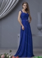 2016 Perfect Straps Beading Long Prom Dresses in Royal Blue