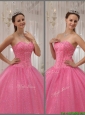 Luxurious Pink Sweetheart Quinceanera Dresses with Beading