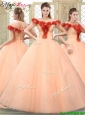 Pretty Off the Shoulder Quinceanera Dresses with Hand Made Flowers