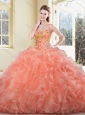 2016 Cute  Ball Gown Beading and Ruffles Sweet 16 Quinceanera Dresses