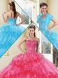 Unique Ball Gown Quinceanera Gowns with Beading and Ruffled Layers 2016