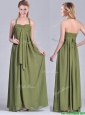 Latest Beaded Decorated Halter Top Mother of the Bride Dress in Olive Green