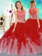New Style Two Piece Scoop Perfect Quinceanera Dress with Beading and Ruffles