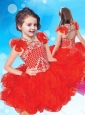 Exclusive Beaded and Ruffled Halter Top Little Girl Mini Quinceanera Dress with Criss Cross