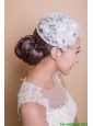 Popular White Headpieces with Rhinestone and Hand Made Flowers