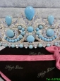 Affordable Tiara with Baby Blue Rhinestone