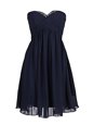 Sexy Mini Length Zipper Prom Dresses Navy Blue and In for Prom and Party with Beading